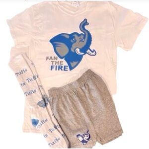 NWOT- Tufts University Bundle: Jumbos
Graphic T-Shirt, Shorts and Socks